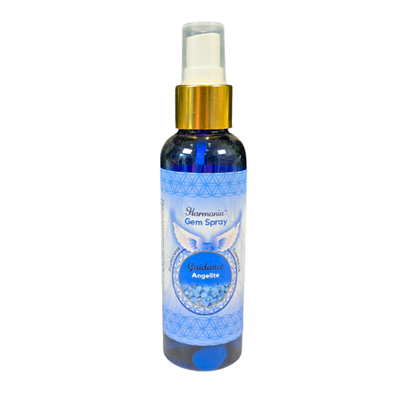 150ml Guidance - Angelite Gemstone Chips & Frankincense Harmonia Essential Oil Spray