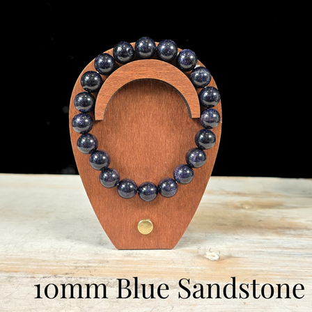 10mm Blue Sandstone Gemstone Bracelet