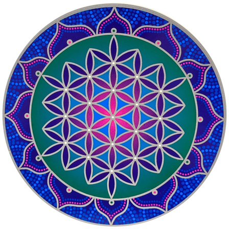 Sacred Flower of Life 14cm Sunseal Glass Sticker