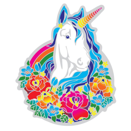 Unicorn 14cm Sunseal Glass Sticker
