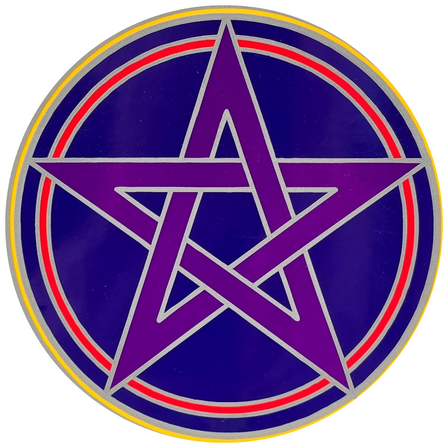 Mystic Pentacle 14cm Sunseal Glass Sticker
