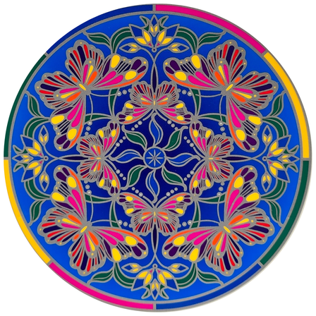 Magical Butterfly 14cm Sunseal Glass Sticker
