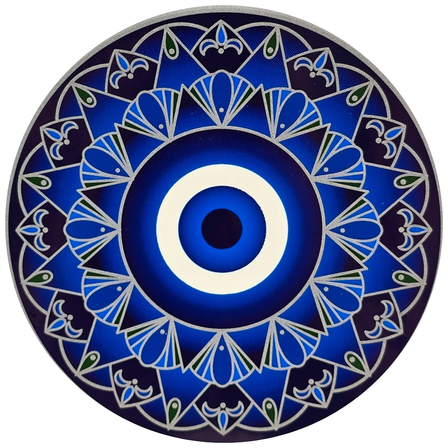 Blue Eye Mandala 14cm Sunseal Glass Sticker