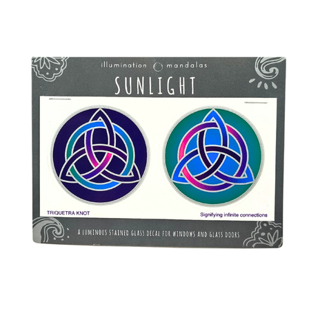 2 x Triquetra Knot 6cm Sunseal Glass Sticker