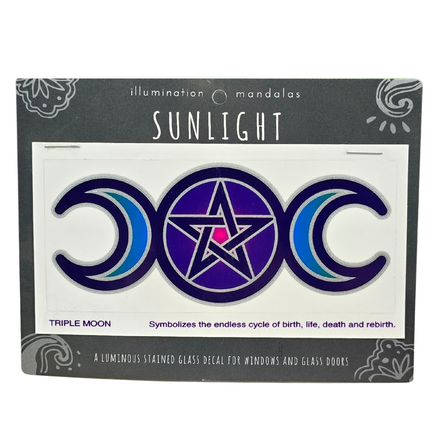 Triple Moon 12cm Sunseal Glass Sticker