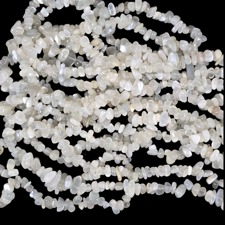 White Moonstone 75cm-80cm Chips Strand
