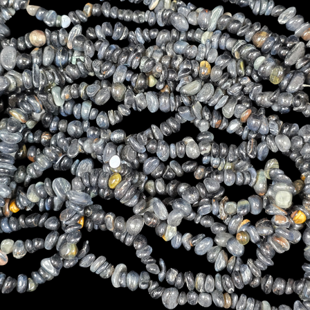 Blue Tiger Eye 75cm-80cm Chips Strand