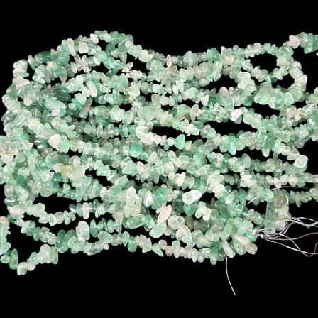 Green Strawberry Quartz 75cm-80cm Chips Strand