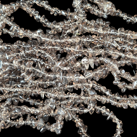 Dark Smoky Quartz 75cm-80cm Chips Strand