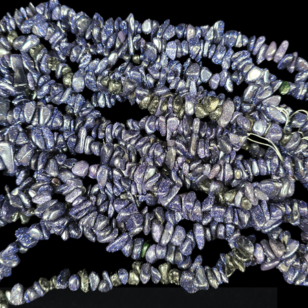 Blue Sandstone 75cm-80cm Chips Strand