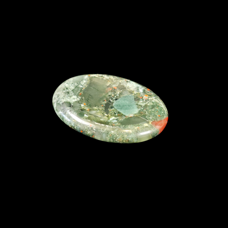 Bloodstone Oval Shape Worry Stone (Thumb Stone)