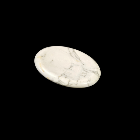 White Howlite Oval Shape Worry Stone (Thumb Stone)