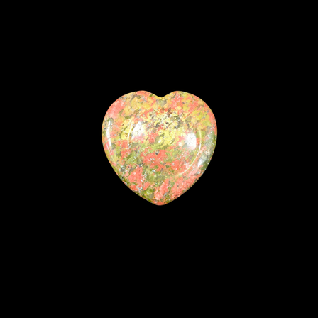 Unakite Heart Shape Worry Stone (Thumb Stone)