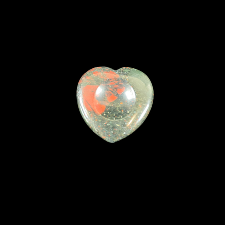 Bloodstone Heart Shape Worry Stone (Thumb Stone)