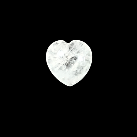 Clear Quartz Heart Shape Worry Stone (Thumb Stone)