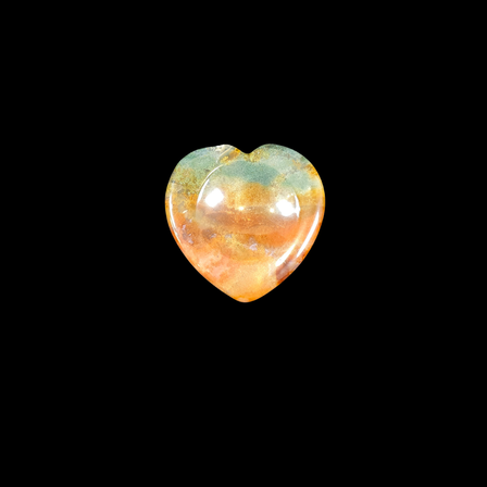 Ocean Jasper Heart Shape Worry Stone (Thumb Stone)