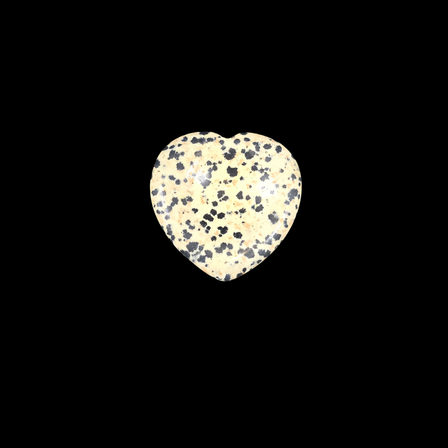 Dalmatian Jasper Heart Shape Worry Stone (Thumb Stone)