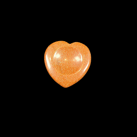Goldstone Heart Shape Worry Stone (Thumb Stone)