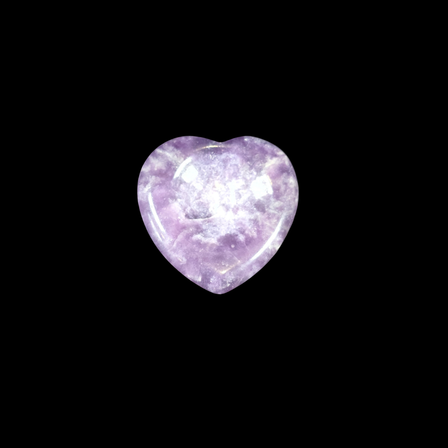 Lepidolite Heart Shape Worry Stone (Thumb Stone)