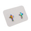 Titanium Coated Stainless Steel Stud Earrings - Cross