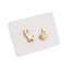 Gold Plated Stainless Steel Stud Earrings - Reindeer & Christmas Tree