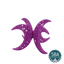 Large Purple Fancy Moon &  Stars Sphere Stand