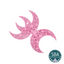 Large Fancy Pink Moon & Stars Sphere Stand