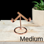Medium Rose Gold Metal Heart Stand (for 10cm-12cm diam. hearts)