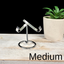 Medium Silver Metal Heart Stand (for 10cm-12cm diam. hearts)