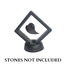 7cm Small Square Floating Display Stand - Black
