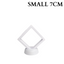 7cm Small Square Floating Display Stand - White