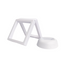 7cm Small Square Floating Display Stand - White