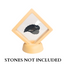 7cm Small Square Floating Display Stand - Yellow