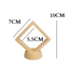 7cm Small Square Floating Display Stand - Yellow