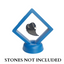 7cm Small Square Floating Display Stand - Blue
