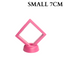 7cm Small Square Floating Display Stand - Dark Pink