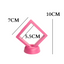 7cm Small Square Floating Display Stand - Dark Pink