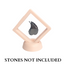 7cm Small Square Floating Display Stand - Apricot