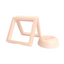 7cm Small Square Floating Display Stand - Apricot