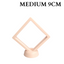 9cm Medium Square Floating Display Stand - Apricot