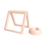 9cm Medium Square Floating Display Stand - Apricot