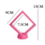 9cm Medium Square Floating Display Stand - Dark Pink