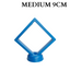 9cm Medium Square Floating Display Stand - Blue