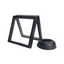 9cm Medium Square Floating Display Stand - Black