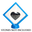 11cm Large Square Floating Display Stand - Blue