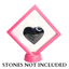 11cm Large Square Floating Display Stand - Dark Pink