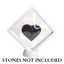 11cm Large Square Floating Display Stand - White
