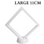 11cm Large Square Floating Display Stand - White