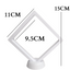 11cm Large Square Floating Display Stand - White