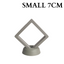 7cm Small Square Floating Display Stand - Grey